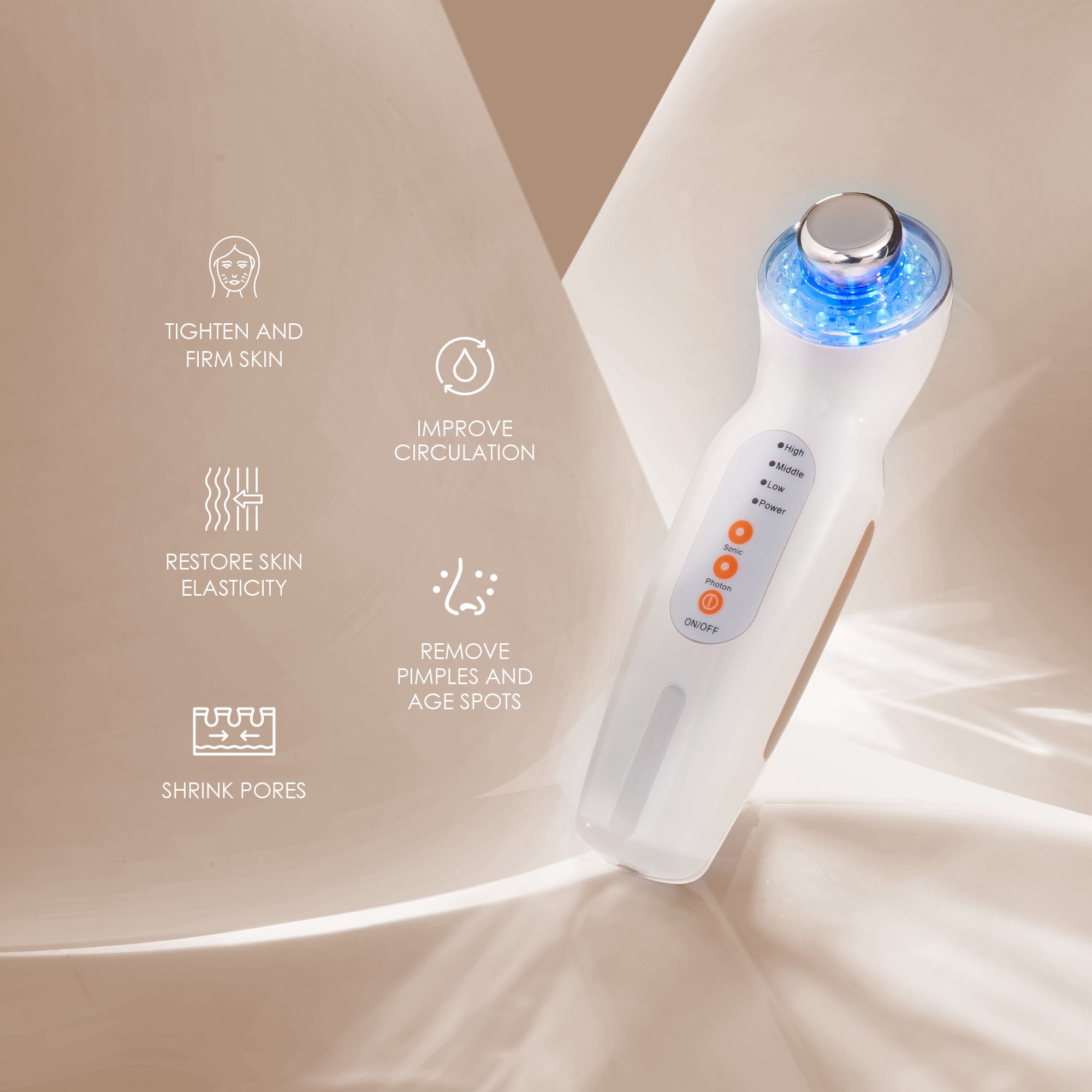 SkinSonic | LED Ultrasonic Wand - Project E Beauty